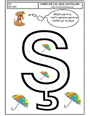 u harfi çizgi çalışması